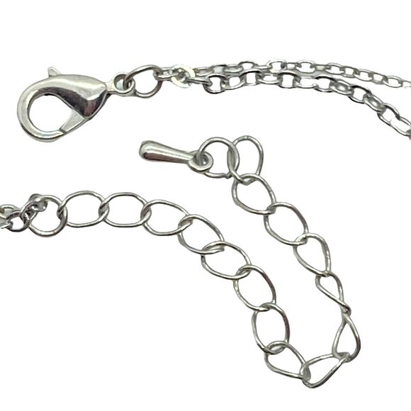 Australian Coin Necklace Womens Silver Tone Unpolished Stone Lobster Clasp 34" - Picture 5 of 12